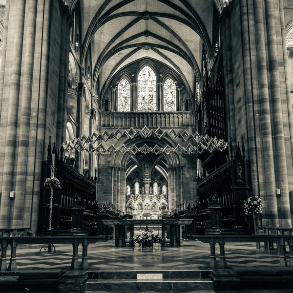 Hereford katedral içinde büyük transept ve koro — Stok fotoğraf