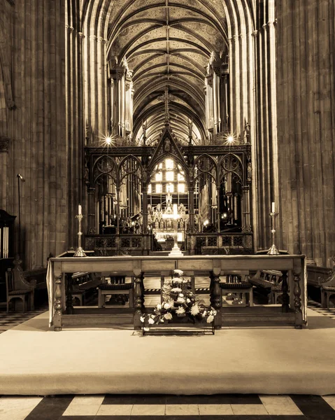 Worcester katedrále oltář sbor — Stock fotografie