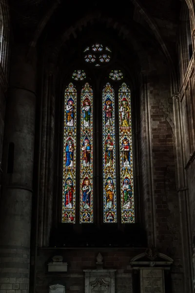 Cattedrale di Worcester Transept vetrate — Foto Stock