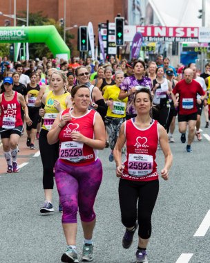 Bristol, İngiltere - 13 Eylül 2015 Bristol yarı maraton 2015