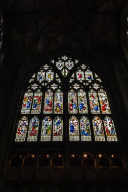 ENGLAND, GLOUCESTER - 22 SEP 2015: Gloucester Cathedral inside