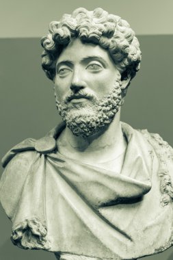 İmparator Marcus Aurelius (reklam 161-180 mermer büstü)