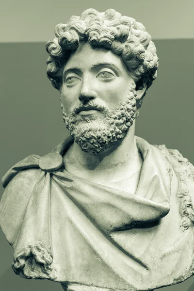 Marmor byst av kejsaren Marcus Aurelius (161-180 Ad) — Stockfoto