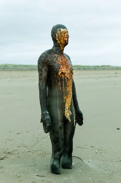 Homem de ferro frente, Crosby Beach — Fotografia de Stock