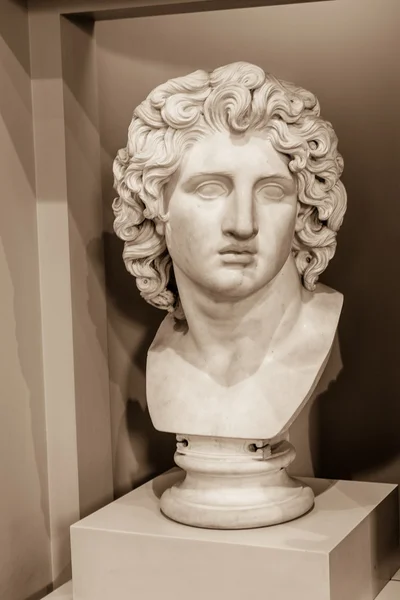 Busto de Alexandre, o Grande, capturado na Galeria de Arte Walker, set — Fotografia de Stock