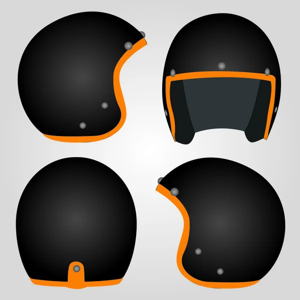 Retro motosiklet kask — Stok Vektör