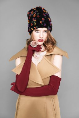 güzel kadın Retro portresi. Vintage tarzı. moda fotoğraf