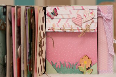 Dekore edilmiş karalama defteri hediye kitap el yapımı