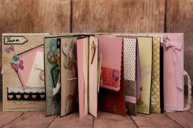 Dekore edilmiş karalama defteri hediye kitap el yapımı