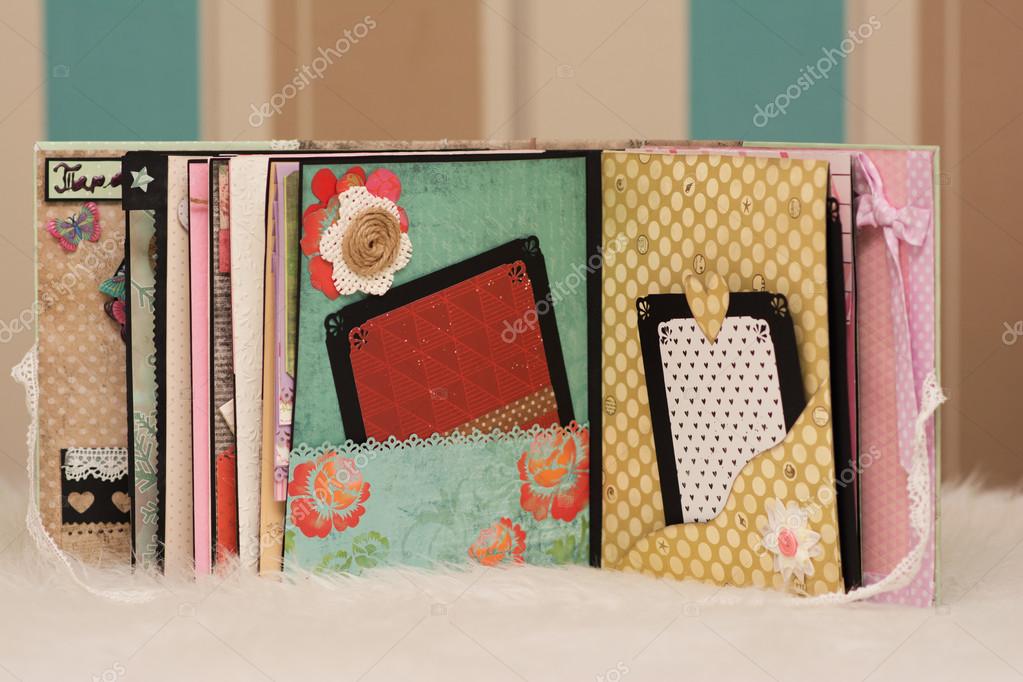 Scrapbook decorated gift book handmade — Stock Photo © NewNow 100100088
