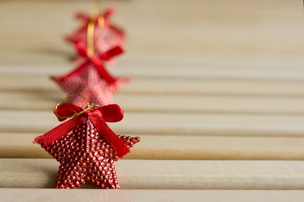 Rote Herzen Weihnachtsdekoration — Stockfoto