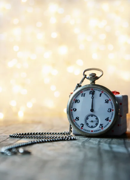 Pocket watch with bokeh background — Stock Photo, Image