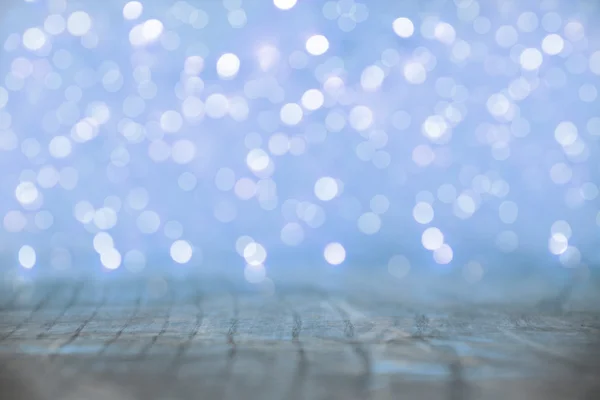 Blu luci di Natale sfocatura — Foto Stock