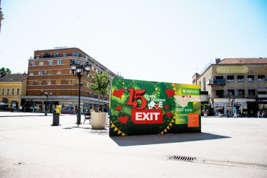 Bilboard çıkış Festivali 2015 yılında şehir merkezi, Novi Sad