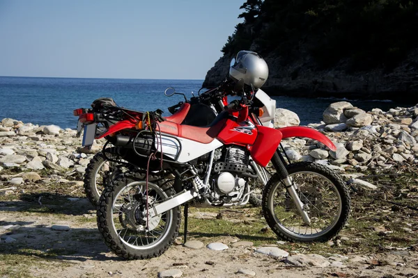 Honda moto sulla spiaggia — Foto Stock