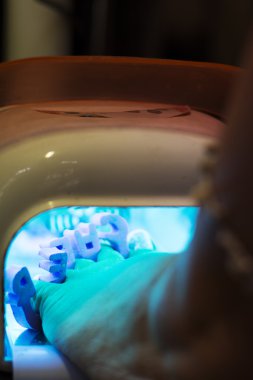 Pedikür treatmant olan kadın