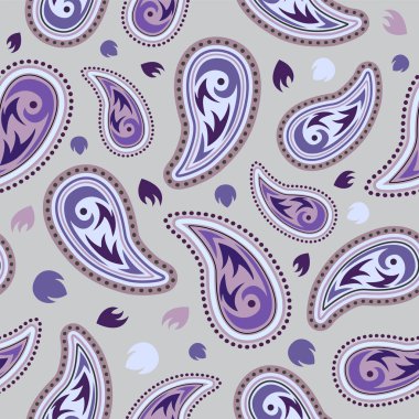 Işık arka planında vektörsüz desenli leylak çiçekli sıra dışı geometrik desenler