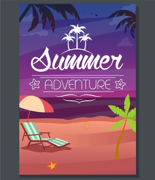 Cartel de verano — Vector de stock