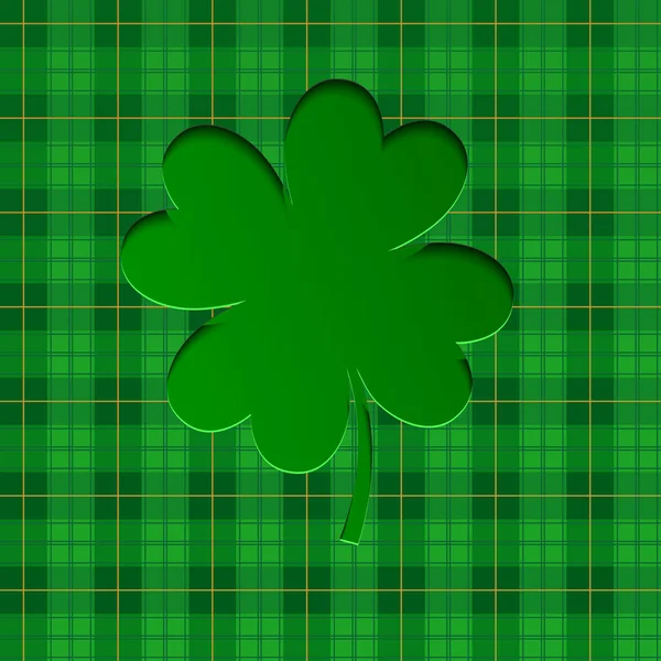 Background for St. Patrick s Day with lucky clovers. Vector illustration. — Stock Vector