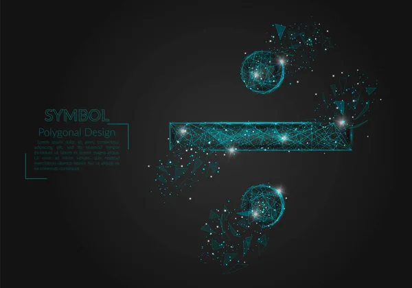 Bölme işaretinin soyut mavi görüntüsü. Çokgen çizimler, gece gökyüzündeki yıldızlara benzer. Ya da cam kırıklarına. Web sitesi, web, internet için dijital tasarım.