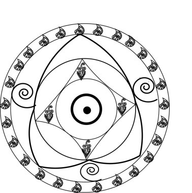 Vintage Mandala, kontur mandala