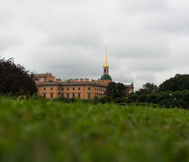 Mikhailovsky kale manzarası. St Petersburg. Rusya.