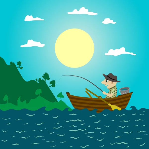 Rybář — Stockový vektor
