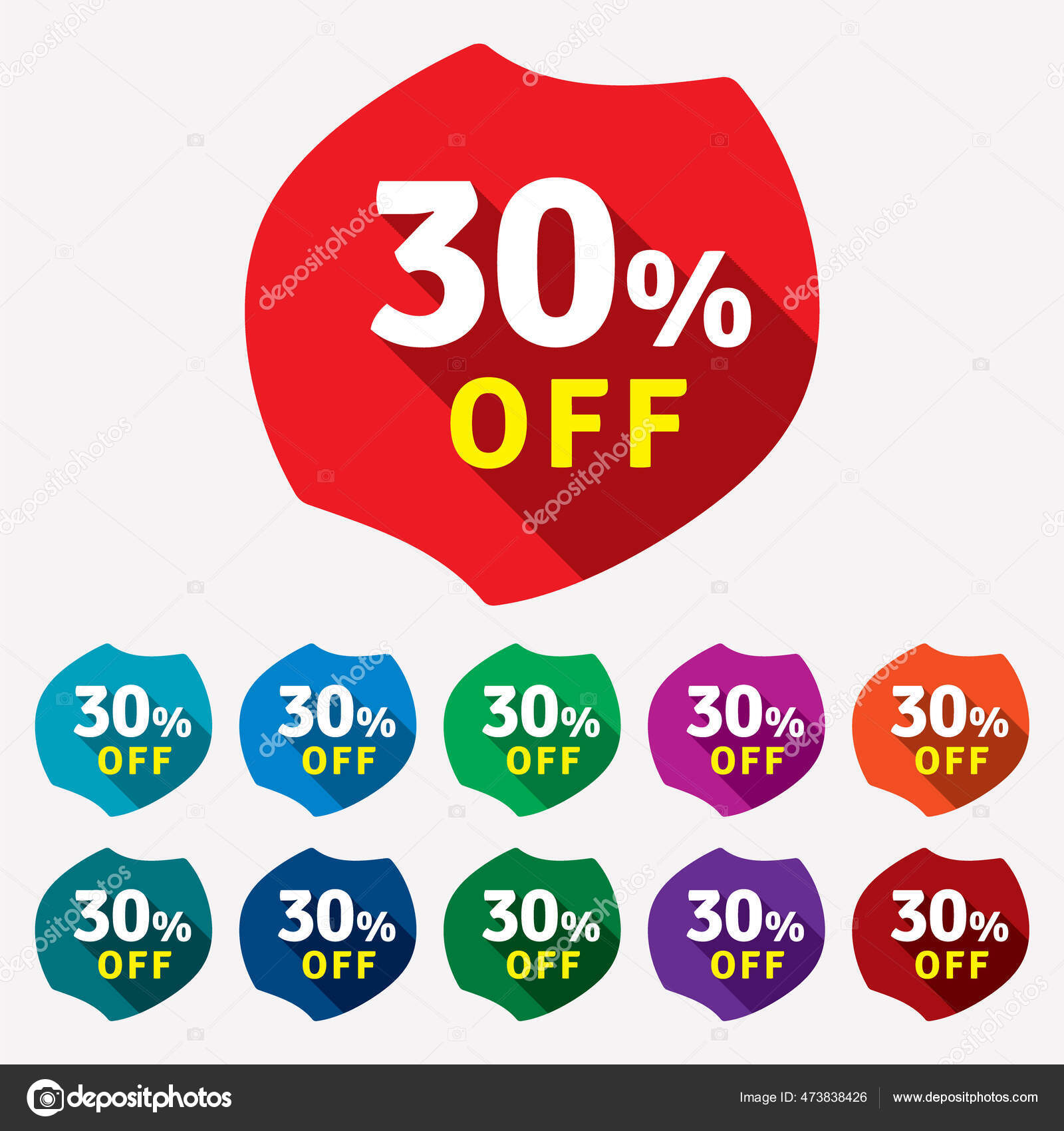 Best deal label red color isolated on white Vector Image