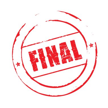 Kırmızı vektör grunge damga Final