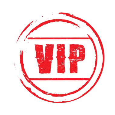 Kırmızı vektör grunge damga VIP