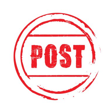 Kırmızı vektör grunge damga sonrası