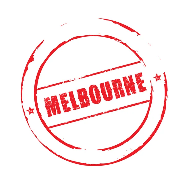 Червоний вектор гранж штамп Мельбурн — стоковий вектор