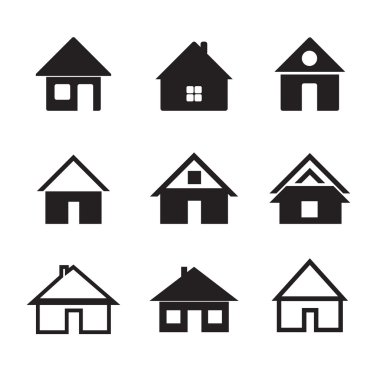 Siyah vektör evleri