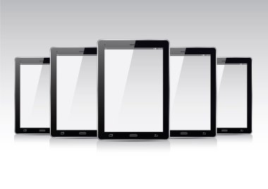 Tablet kümesi. Vektör çizim.