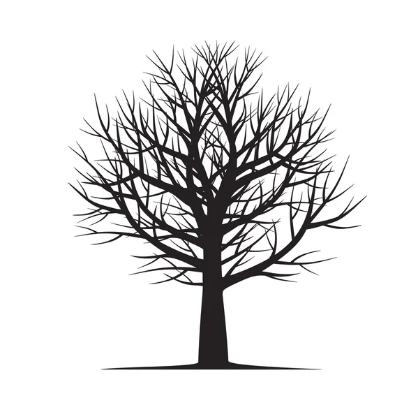 Shape of black Tree. Vector Illustration. — Stock Vector