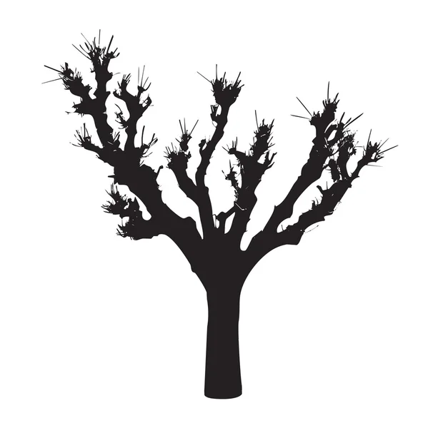 Forma de árbol sin hojas. Ilustración vectorial . — Vector de stock
