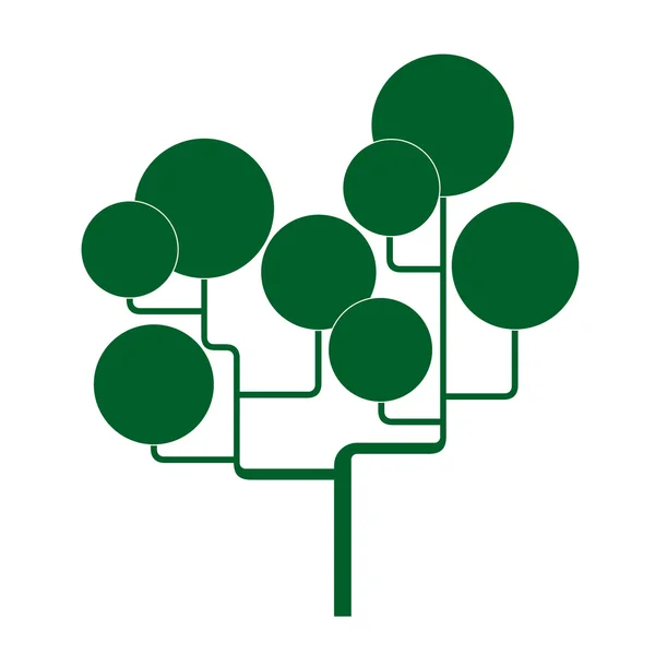 绿色矢量树和文本的空间. — 图库矢量图片