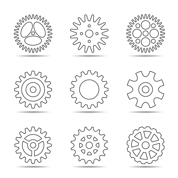 Schwarze Abbildung der Ausrüstung. Vektorillustration — Stockvektor