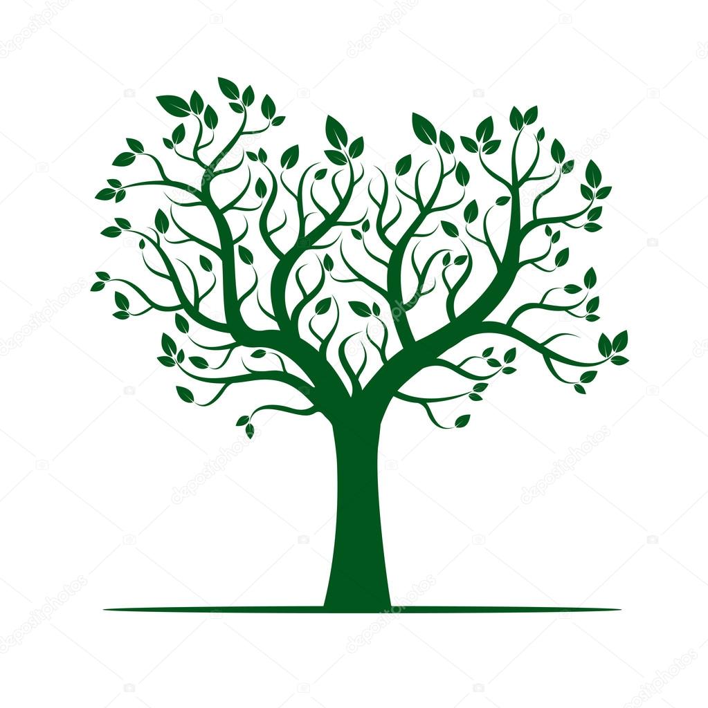 Shape of Green Tree. Vector Illustration. Stock Vector Image by