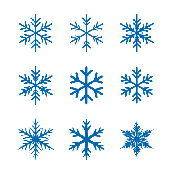 Συλλογή από Vector νιφάδες χιονιού. Vector εικονογράφηση. — Διανυσματικό Αρχείο