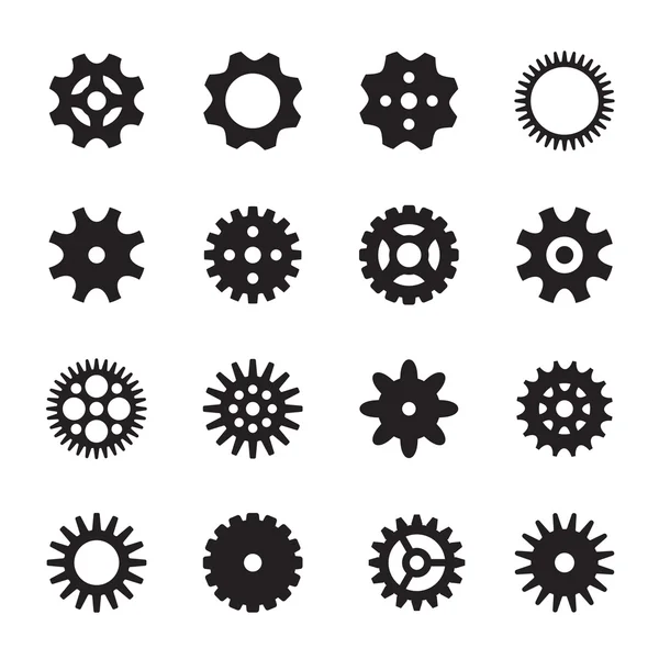 Set of gears. Vector Illustration. — Stock Vector