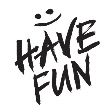 Kavramsal elle çizilmiş metin. Vektör grafiği iyi eğlenceler