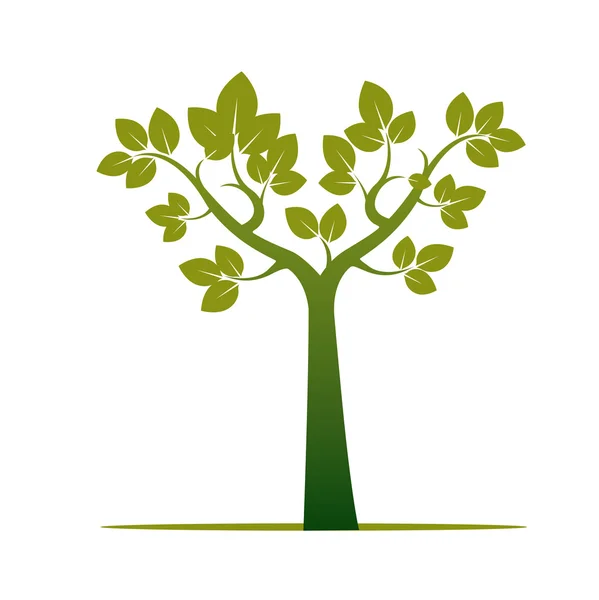 Forma de árbol verde. Ilustración vectorial . — Vector de stock