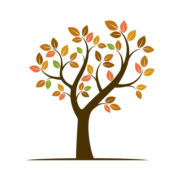 Forma de árbol de otoño. Ilustración vectorial . — Archivo Imágenes Vectoriales