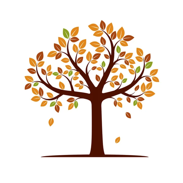 Herbstbaum. Vektorillustration. Natur und Garten — Stockvektor