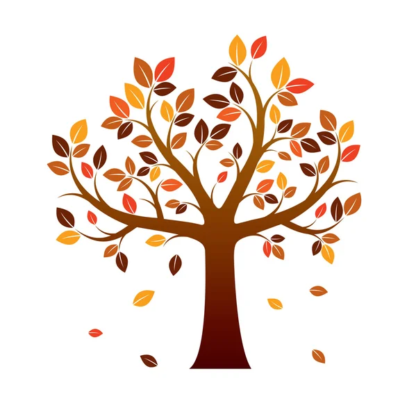 Το δέντρο το φθινόπωρο. Εικονογράφηση διάνυσμα. Φύση και τον κήπο — Διανυσματικό Αρχείο