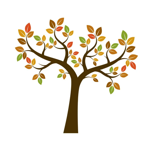 Forma de árbol de otoño. Ilustración vectorial . — Archivo Imágenes Vectoriales
