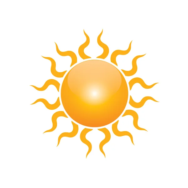 Yellow symbol of sun — Stockfoto