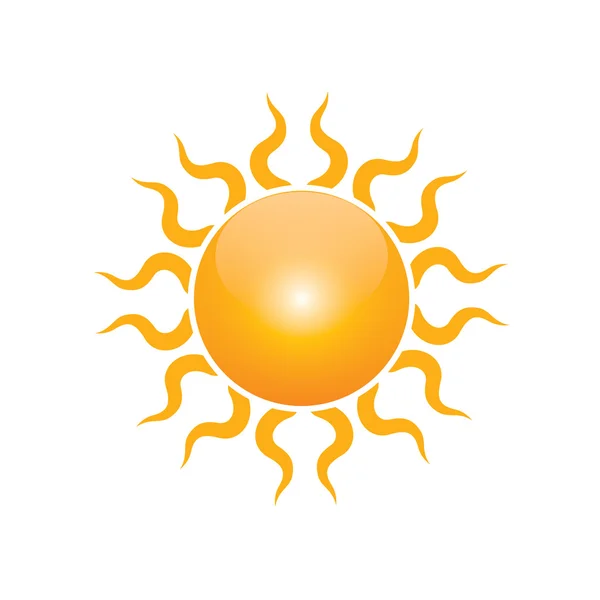 Yellow symbol of sun — Stock Photo, Image