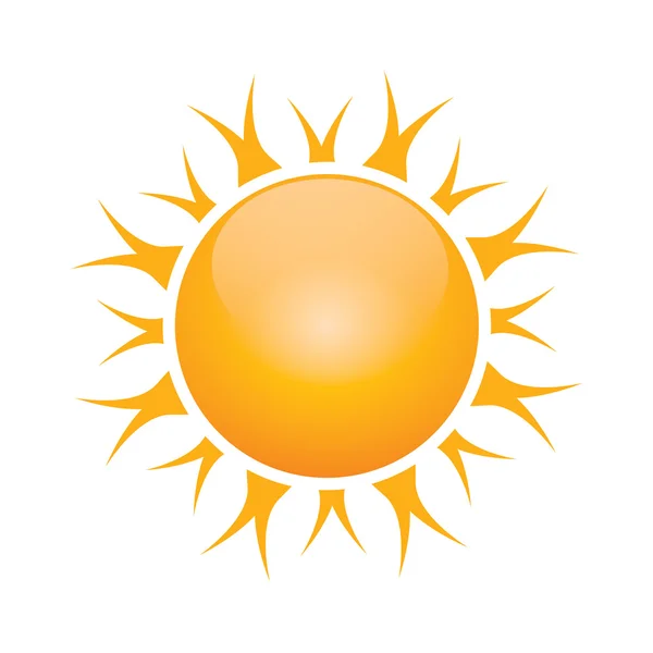 Yellow symbol of sun — Stock Photo, Image